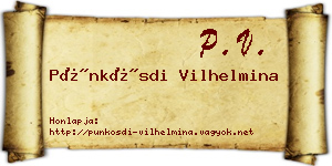 Pünkösdi Vilhelmina névjegykártya